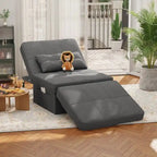 4 in 1 Convertible Sofa Bed Sleeper Sofa Chair Couch Bed, Lounger Adjustable Folding Ottoman Backrest for Living Room, Bedroom