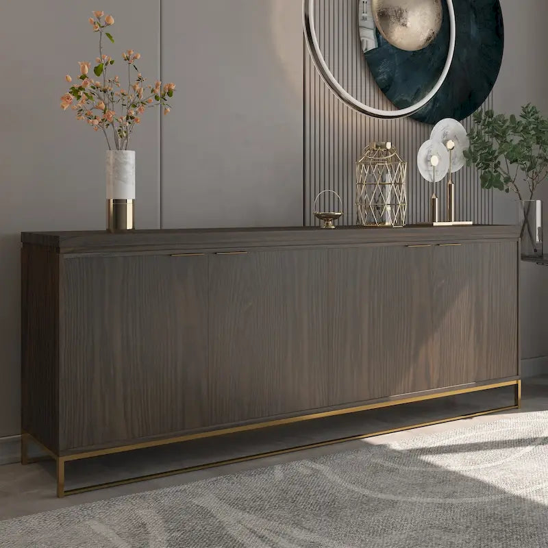 Mobile accentato in legno a 4 ante Clihome Furniture