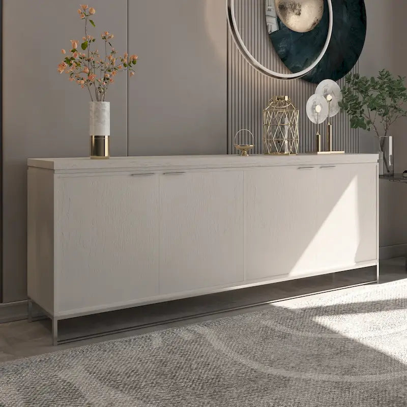 Mobile accentato in legno a 4 ante Clihome Furniture