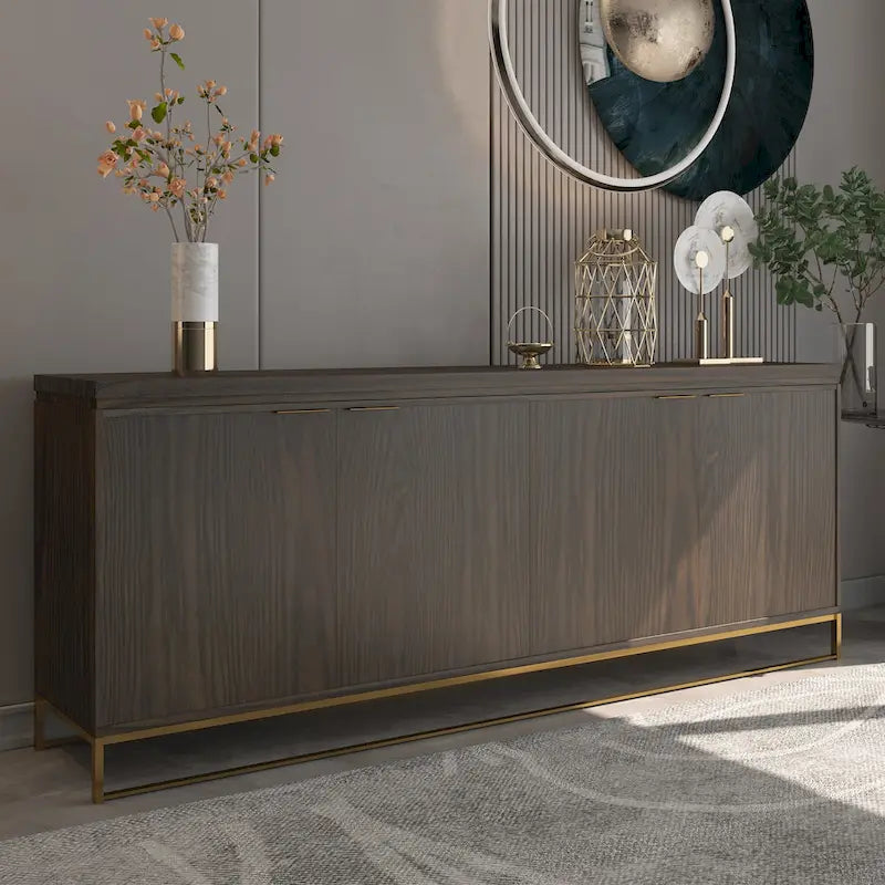 Mobile accentato in legno a 4 ante Clihome Furniture