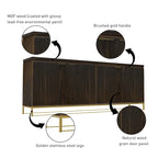 Mobile accentato in legno a 4 ante Clihome Furniture
