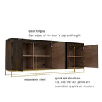 Mobile accentato in legno a 4 ante Clihome Furniture