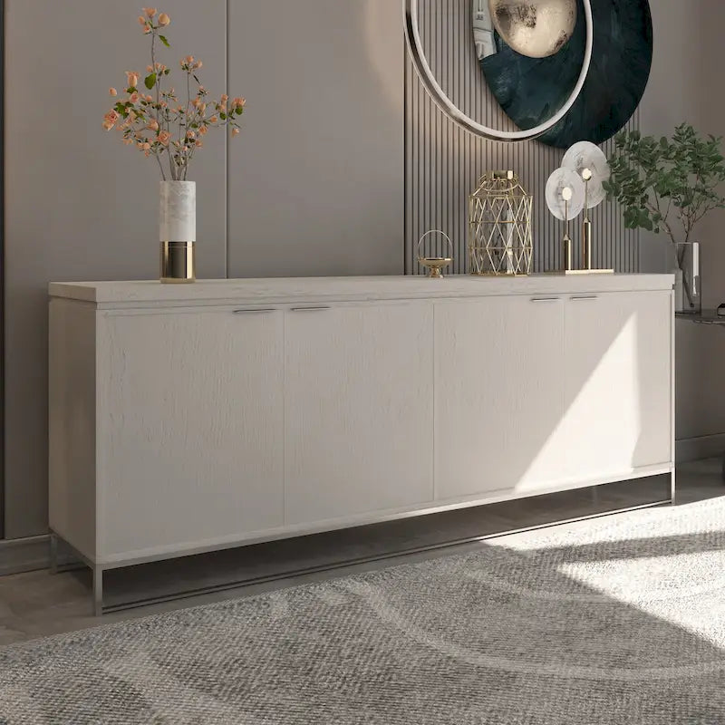 Mobile accentato in legno a 4 ante Clihome Furniture
