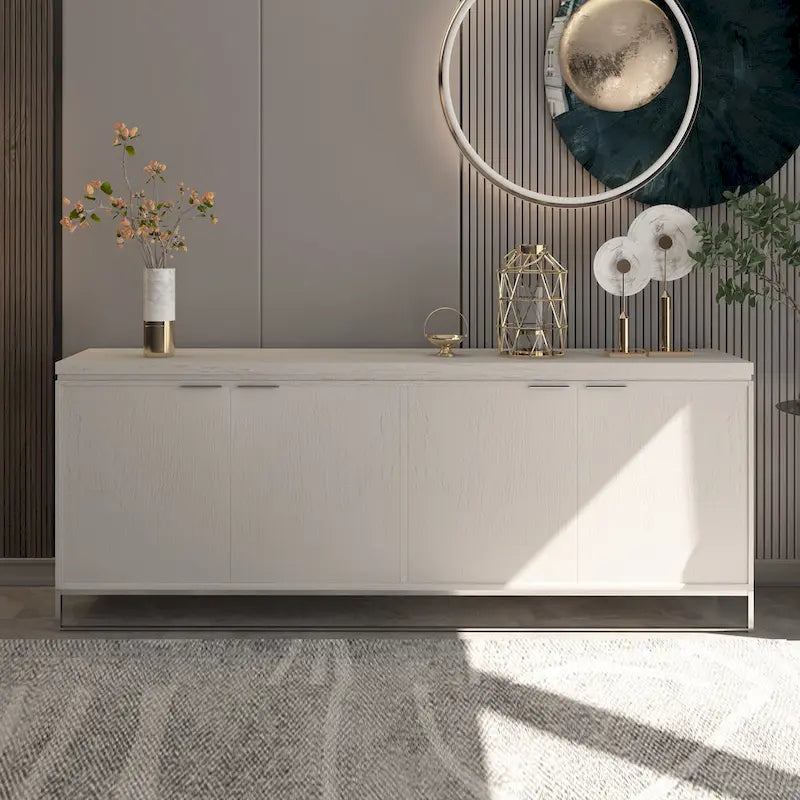 Mobile accentato in legno a 4 ante Clihome Furniture