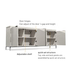 Mobile accentato in legno a 4 ante Clihome Furniture