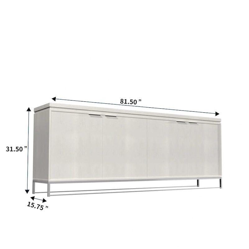 Mobile accentato in legno a 4 ante Clihome Furniture