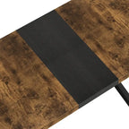 Retro Rectangular Dining Table with Carole Top and Black Embossed Center Plate