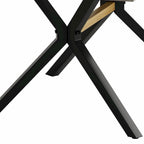 Retro Rectangular Dining Table with Carole Top and Black Embossed Center Plate