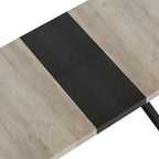 Retro Rectangular Dining Table with Carole Top and Black Embossed Center Plate