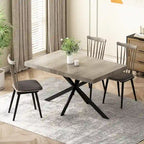 Retro Rectangular Dining Table with Carole Top and Black Embossed Center Plate