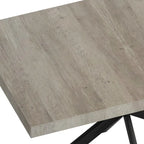 Retro Rectangular Dining Table with Carole Top and Black Embossed Center Plate