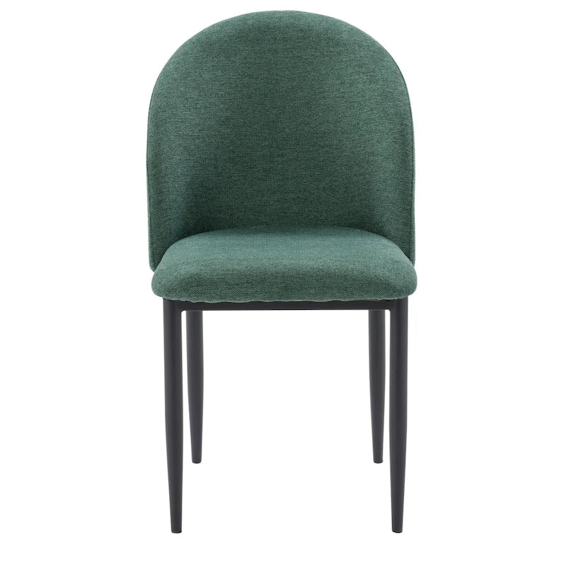 Nyla Upholstered Dining Chair With Black Legs, Set of 2