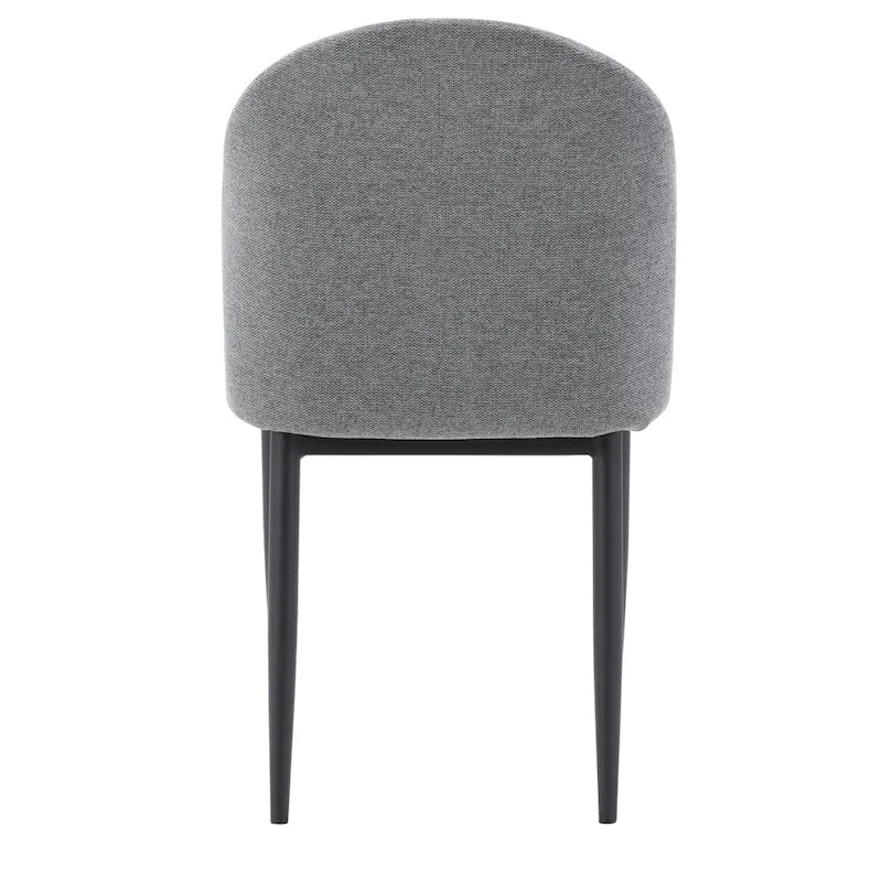 Nyla Upholstered Dining Chair With Black Legs, Set of 2