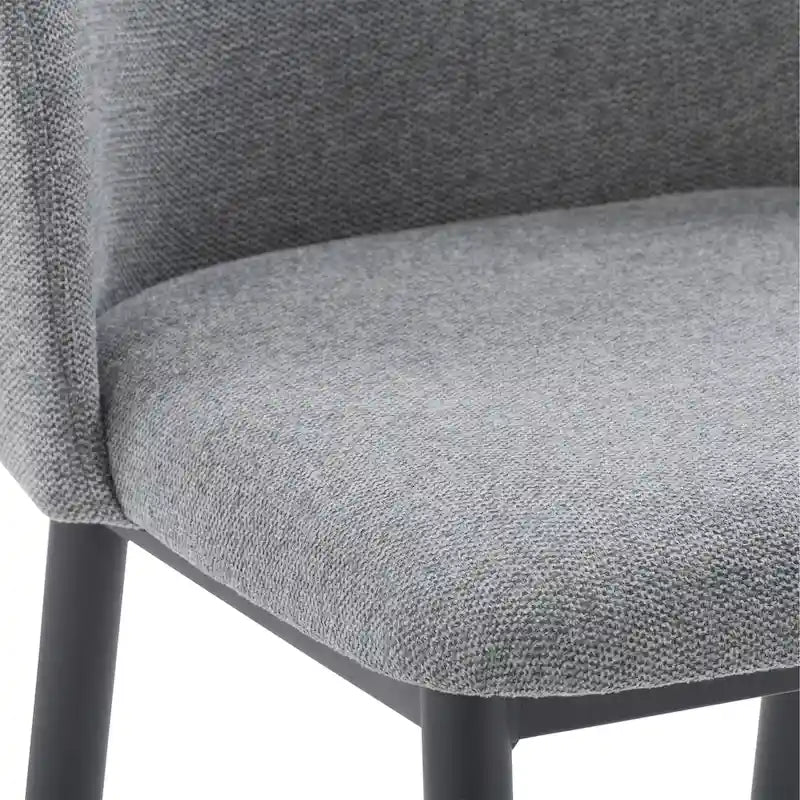 Nyla Upholstered Dining Chair With Black Legs, Set of 2