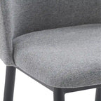 Nyla Upholstered Dining Chair With Black Legs, Set of 2