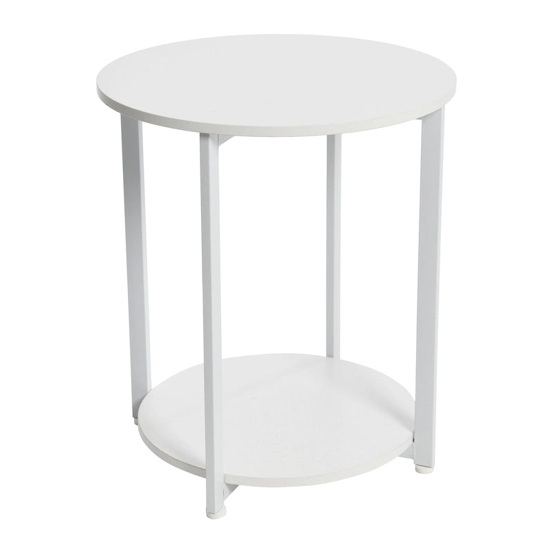 Household Essentials Side End Table with Storage Shelf