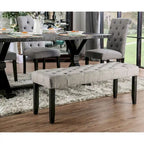 Chalwa Rustic Wood Upholstered 6-Piece Dining Set with Table and 4 Chairs and 1 Bench by Copper Grove