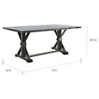 Chalwa Rustic Wood Upholstered 6-Piece Dining Set with Table and 4 Chairs and 1 Bench by Copper Grove
