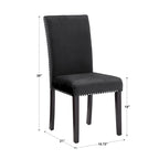 Balmforth Nailhead Velvet Upholstered Dining Chairs (Set of 2) by iNSPIRE Q Classic