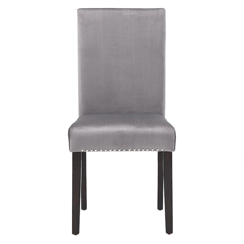 Balmforth Nailhead Velvet Upholstered Dining Chairs (Set of 2) by iNSPIRE Q Classic