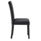 Balmforth Nailhead Velvet Upholstered Dining Chairs (Set of 2) by iNSPIRE Q Classic