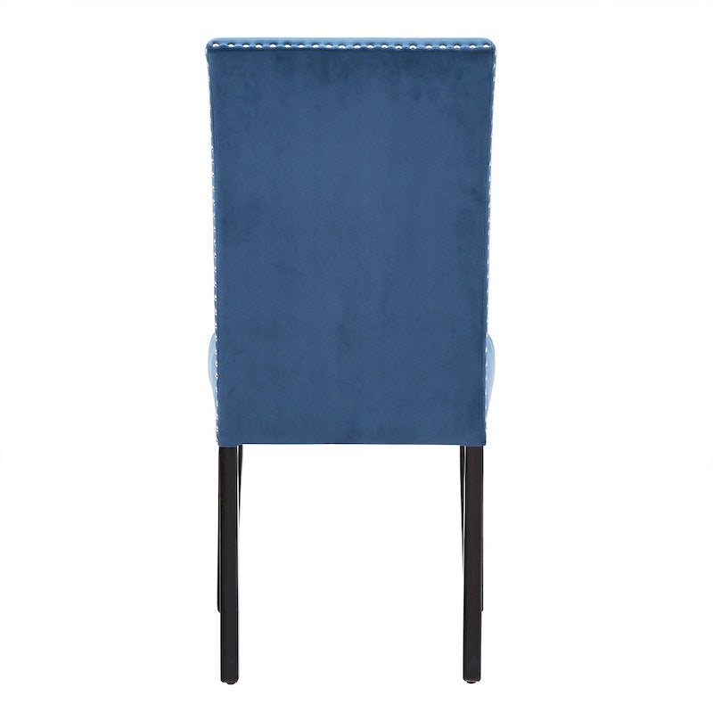 Balmforth Nailhead Velvet Upholstered Dining Chairs (Set of 2) by iNSPIRE Q Classic