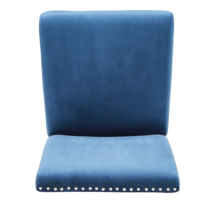 Balmforth Nailhead Velvet Upholstered Dining Chairs (Set of 2) by iNSPIRE Q Classic