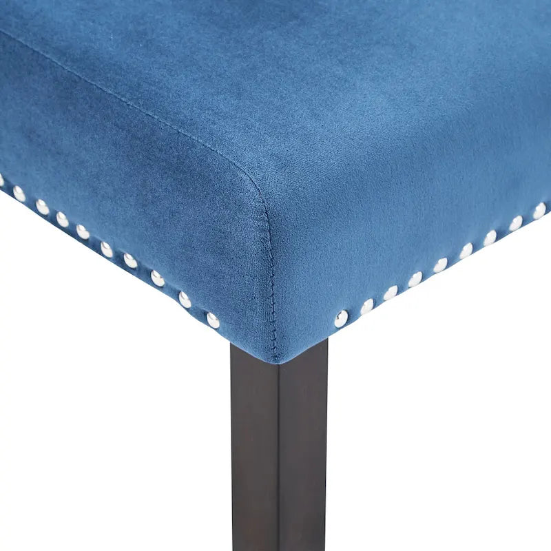 Balmforth Nailhead Velvet Upholstered Dining Chairs (Set of 2) by iNSPIRE Q Classic