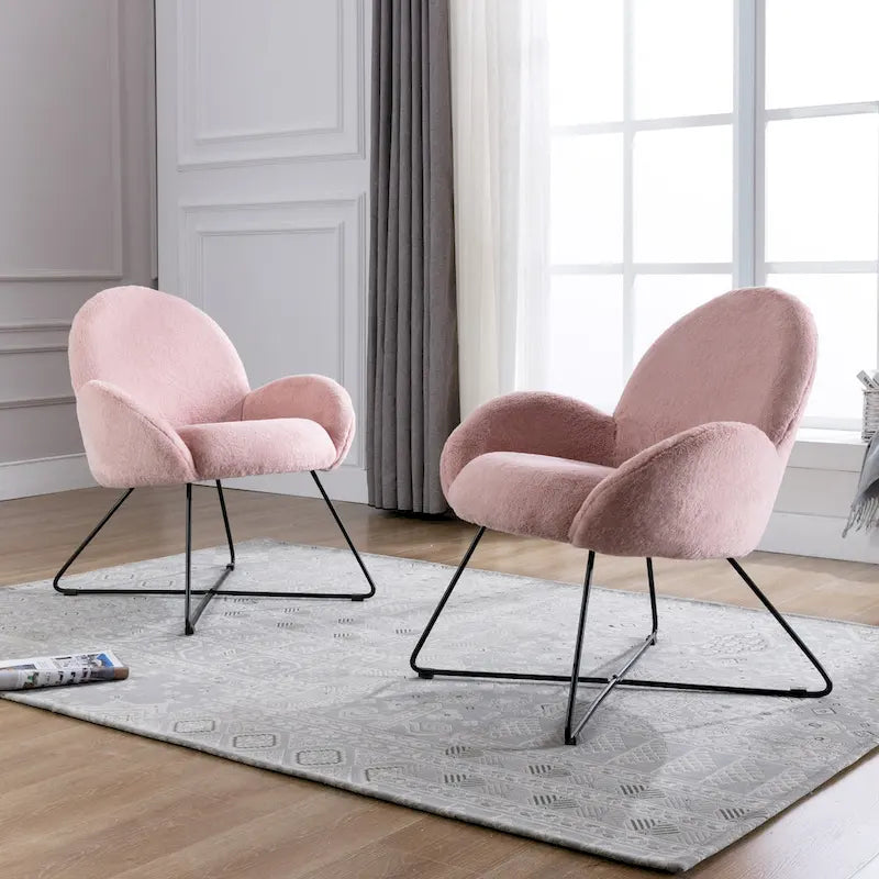 Corvus Rowen Modern Fleece Upholstered Accent Chair with Arm