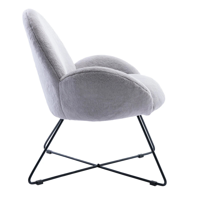 Corvus Rowen Modern Fleece Upholstered Accent Chair with Arm