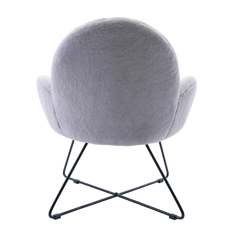Corvus Rowen Modern Fleece Upholstered Accent Chair with Arm