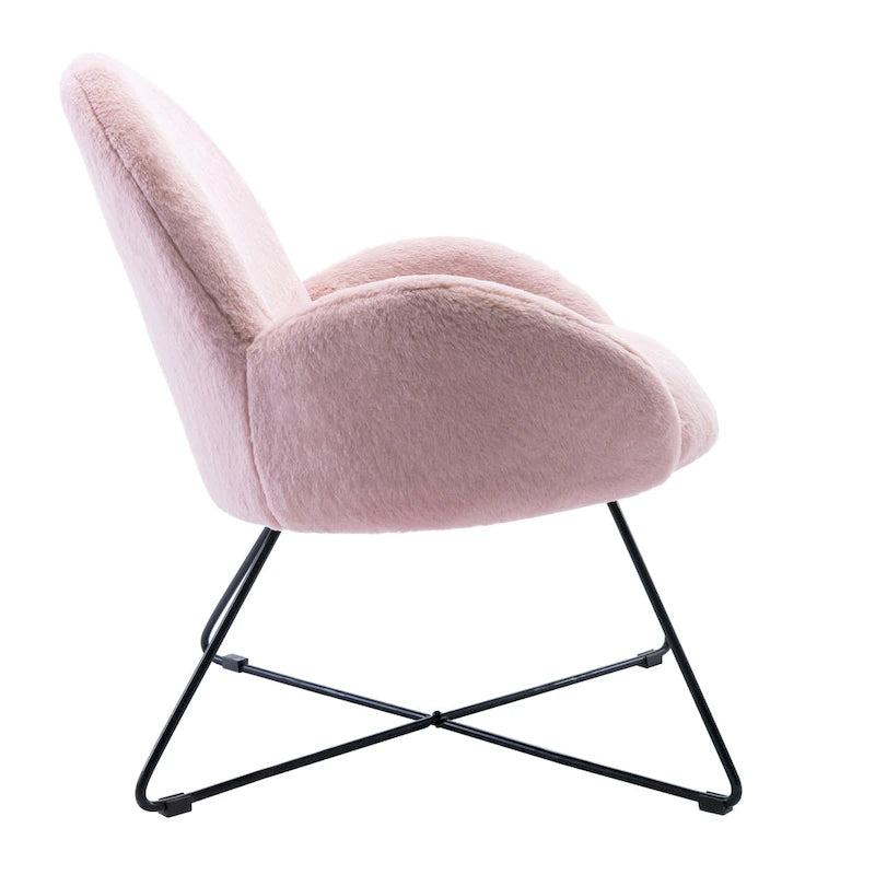 Corvus Rowen Modern Fleece Upholstered Accent Chair with Arm