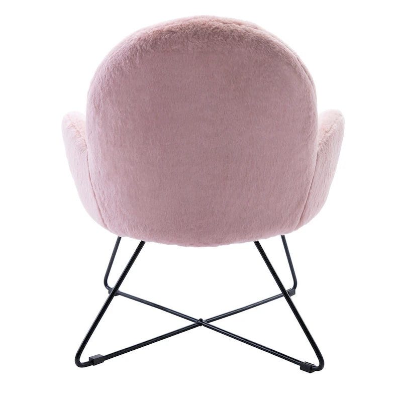 Corvus Rowen Modern Fleece Upholstered Accent Chair with Arm