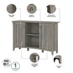 Salinas Storage Cabinet and Hall Tree Shoe Bench Set by Bush Furniture