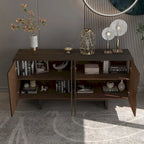 2-Door Accent Cabinet with LED Lights - Set of 2
