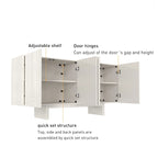 2-Door Accent Cabinet with LED Lights - Set of 2