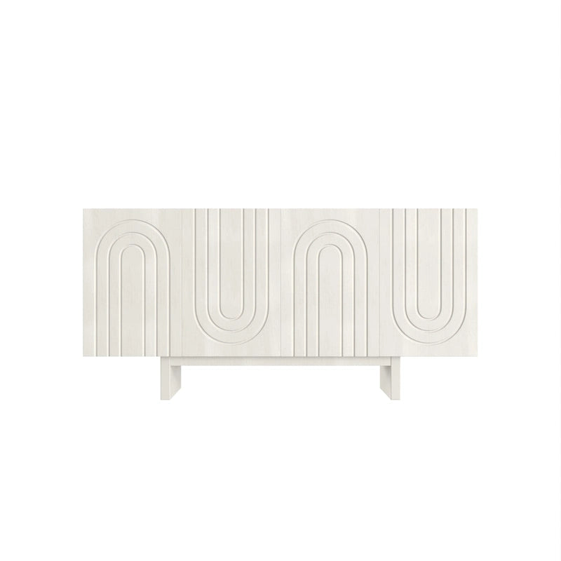 2-Door Accent Cabinet with LED Lights - Set of 2