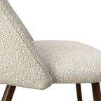 Upholstered Modern Cutout Back Dining Chair with Walnut LegSet of 4)