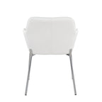 Silver Orchid Galotti Chrome Upholstered Dining Chair (Set of 2)