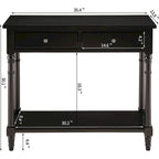 Entryway Table with Storage Drawers Console Table with Shelf