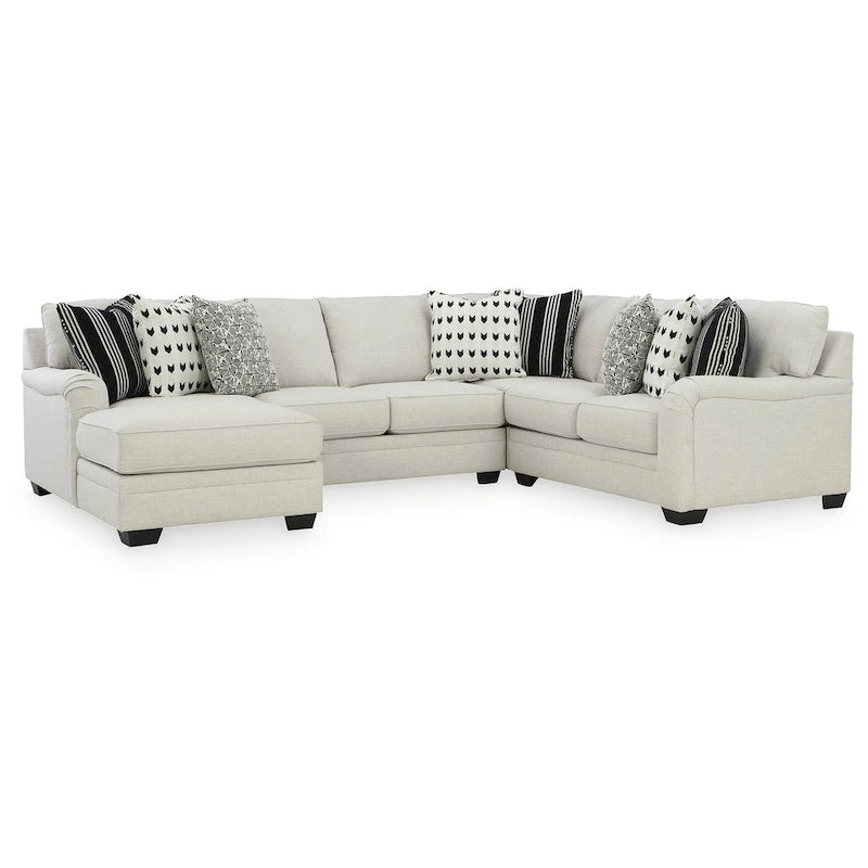 Divano componibile a 4 pezzi Signature Design by Ashley Huntsworth grigio tortora con chaise longue - 128W x 99D x 38H