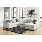 Divano componibile a 4 pezzi Signature Design by Ashley Huntsworth grigio tortora con chaise longue - 128W x 99D x 38H