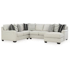Divano componibile a 4 pezzi Signature Design by Ashley Huntsworth grigio tortora con chaise longue - 128W x 99D x 38H