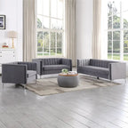Morden Fort Living Room Furniture Sets Couches for Living Room, Chair, Couch and Sofa 3 Pieces, Fabric, Dutch Velvet