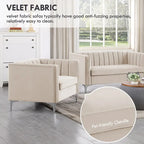 Morden Fort Living Room Furniture Sets Couches for Living Room, Chair, Couch and Sofa 3 Pieces, Fabric, Dutch Velvet