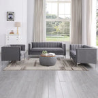 Morden Fort Living Room Furniture Sets Couches for Living Room, Chair, Couch and Sofa 3 Pieces, Fabric, Dutch Velvet