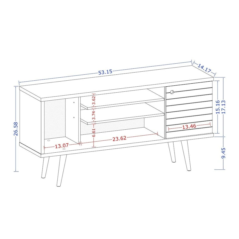 Manhattan Comfort Liberty 5-shelf Media Console Cabinet