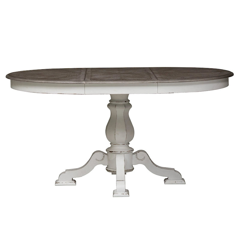 Magnolia Manor 5 Piece Pedestal Table Set