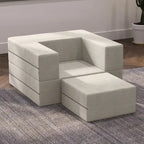 Jaxx Zipline Convertible Sleeper Chair and Ottoman/ Twin-size Bed