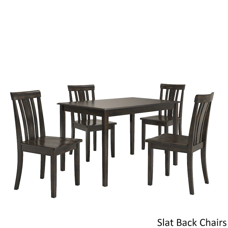 Set da pranzo Wilmington II 5 pezzi rettangolare nero antico 48 pollici di iNSPIRE Q Classic